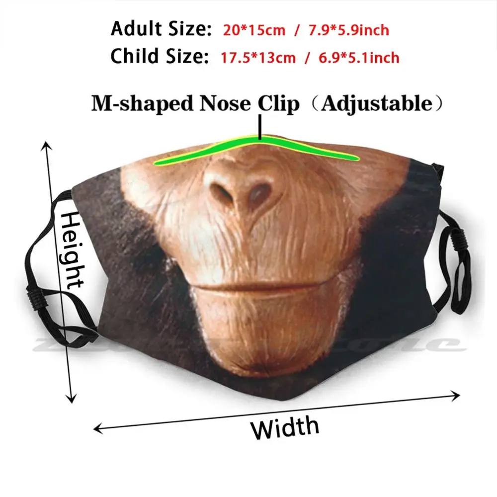 Planet Of The Apes Mask Mask Adult Child Washable Pm2.5 Filter Logo Creativity Planet Of The Apes Monkey Movie Classic