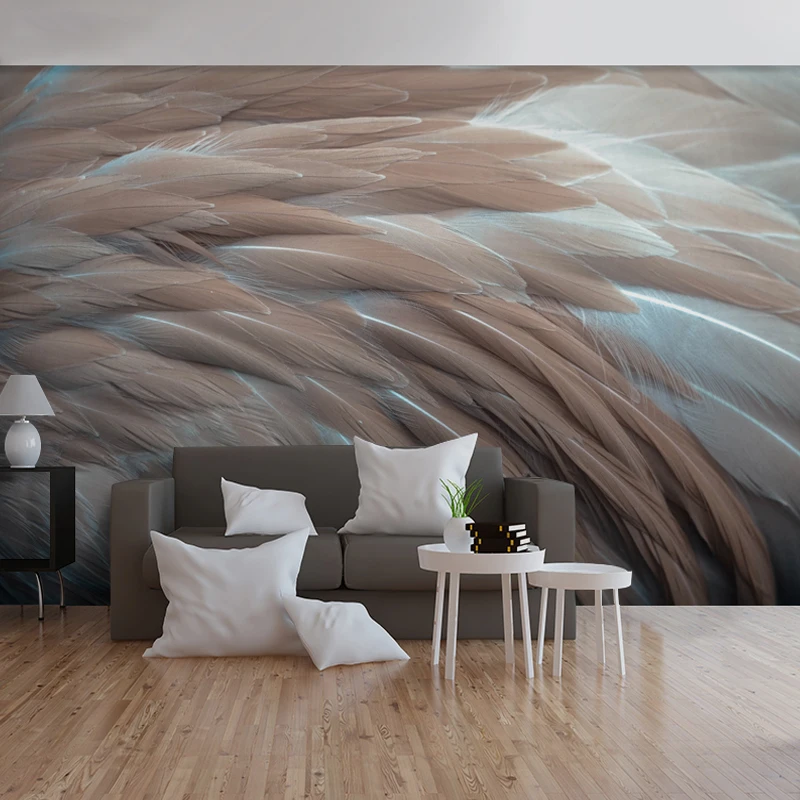 

beibehang Wall Murals Wallpaper for living room European feather Cafe Decoration bedroom 3D wall papers home decor Wall Painting