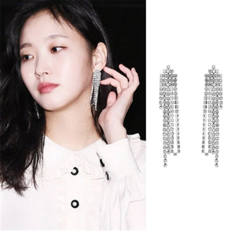 21styles Korea fashion TV new women girl Earrings The same as TV star Korean elegant ear pendants jewelry 김고은Kim Go Eun