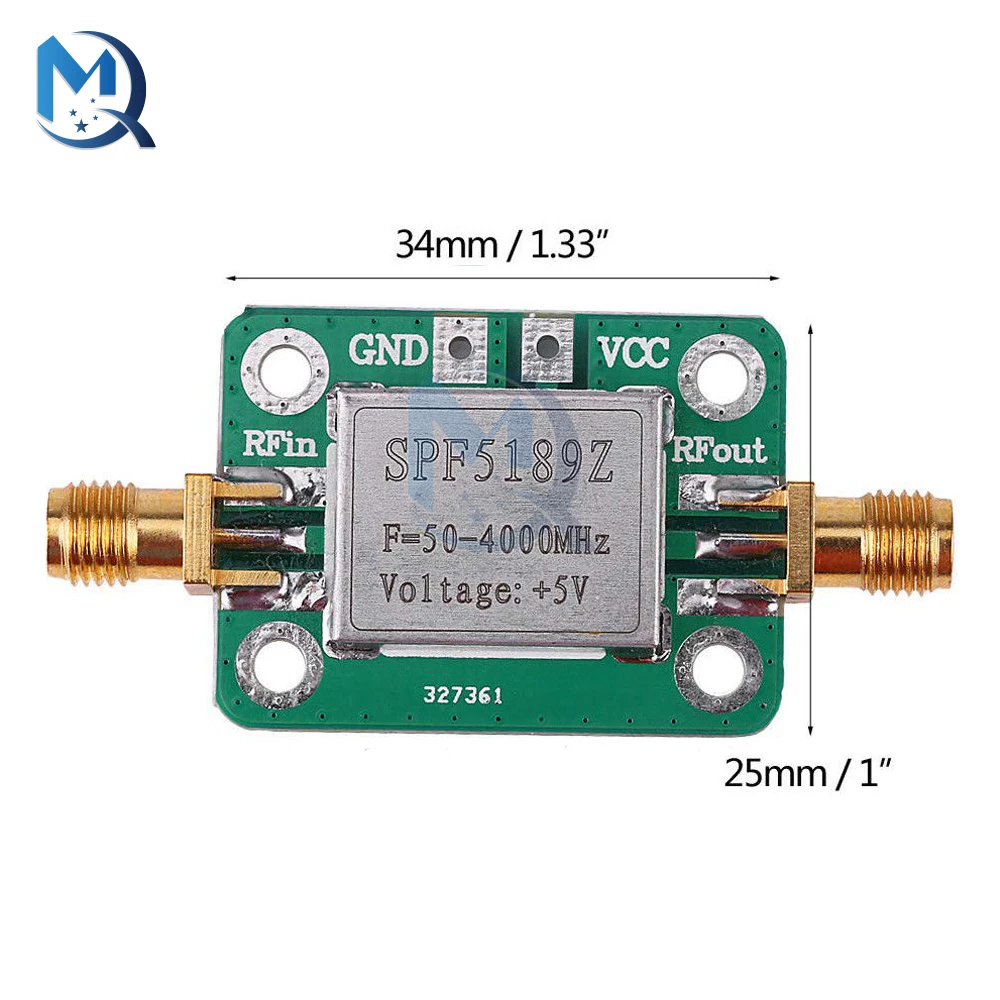 SPF5189 with Shielding Shell RF Signal Receiver SPF5189Z SPF-5189Z RF Low Noise Amplifier LNA 50-4000MHz NF=0.6dB