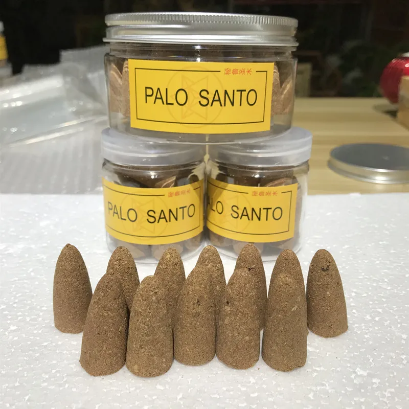 Peru PALO SANTO Incense Backflow Cone Aromatherapy Incense Cones Home Yoga Healing Purifying Meditation