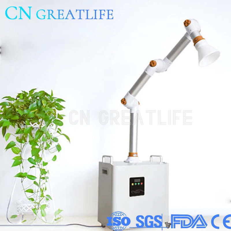 

Dental Aerosol Suction Machine Portable Oral Suction Machine with 4 Layers UV High HEPA Filtration