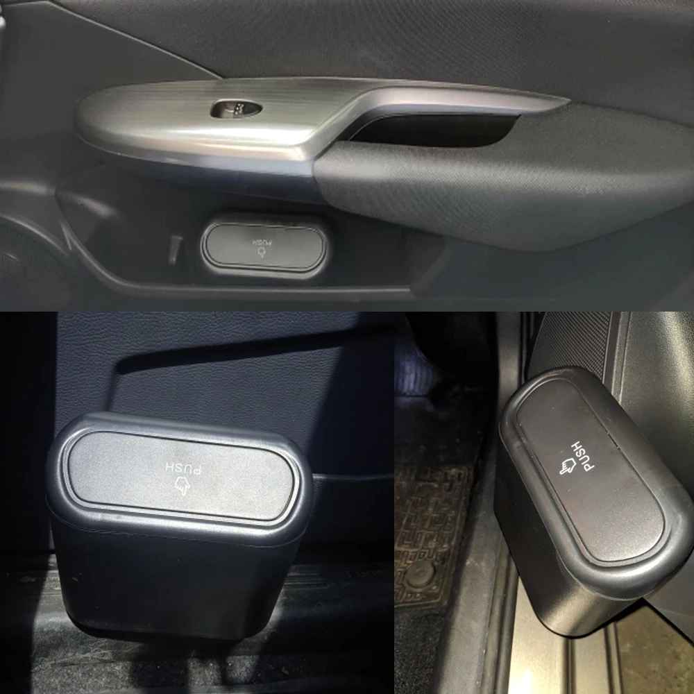 Storage Box Pressing Type Trash Can ABS Hanging Vehicle Garbage Dust Case Car Trash Bin view 4