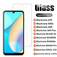 2-1PC Glass on Blackview A85 A80s Plus A52 90 70 BL5000 BV4900 s BV6600 e Pro Tempered Glass for Blackview Oscal C20 Pro C60 C80
