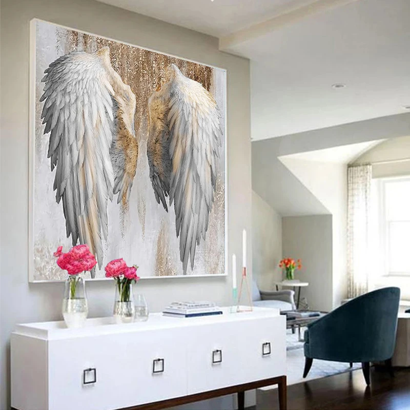 Angel Wings Painting Poster canvas painting Decorative Picture Modern Wall Art poster print for living room modern Home Decor