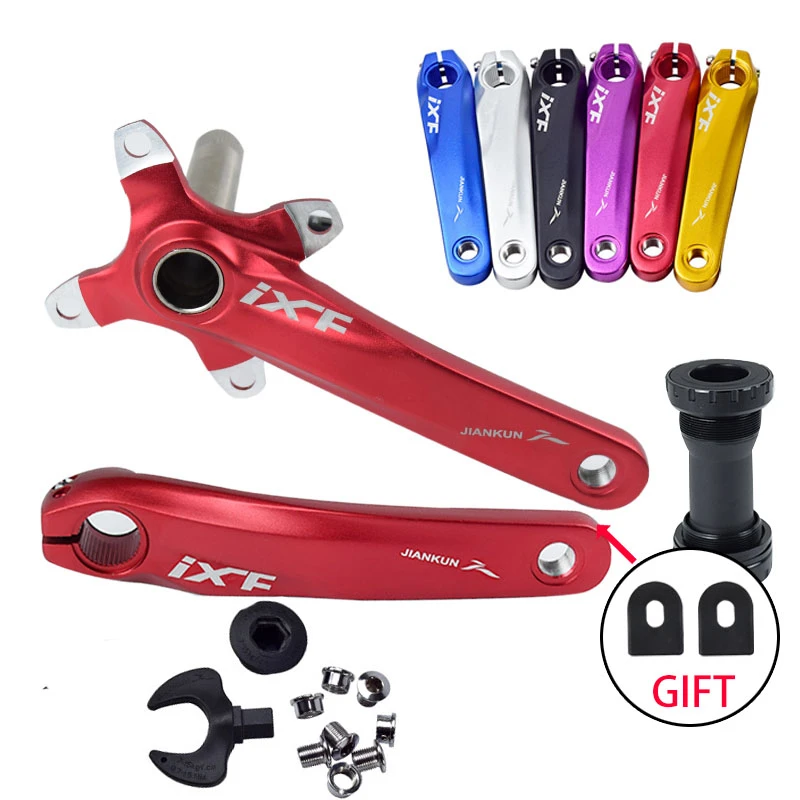 

Aluminum Alloy Bicycle Crank Bike Crankset 170mm Sprocket Mountain Bicycle Bottom Bracket Crank Fluted Bike Part