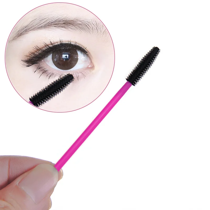 HOT 50 pcs Disposable Silicone Gel Eyelash Brush Comb Mascara Wands Eye Lashes Extension Tool Professional Beauty Makeup Tool