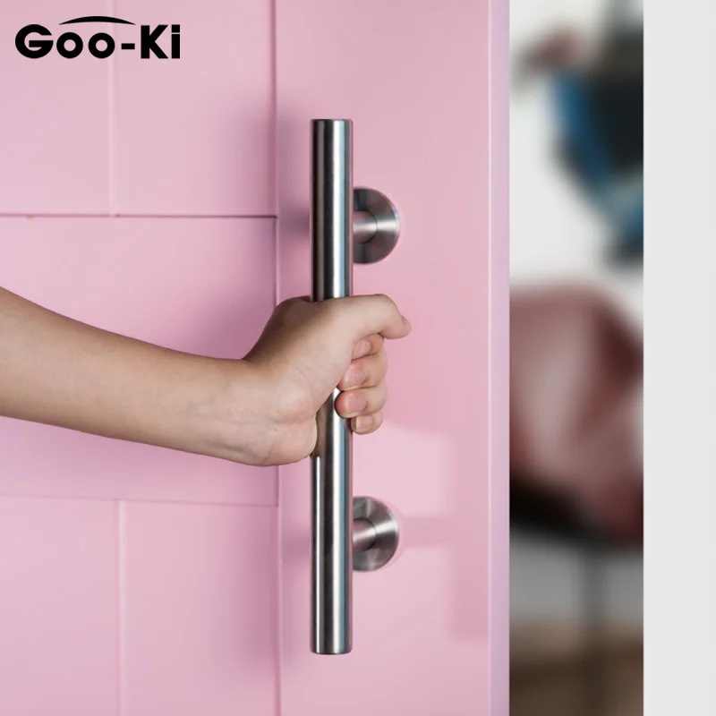 Goo-Ki Stainless Steel Carbon Steel  Barn Door Handle Sliding Door Handle Modern Wooden Door Handle Push Pull Door Handle