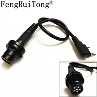 AN/PRC-152/PRC 148 PRC624 Harris walkie talkie 6 pin plug turn to Kenwood adapter U-283/U walkie talkie  connector PRC152 DIF710