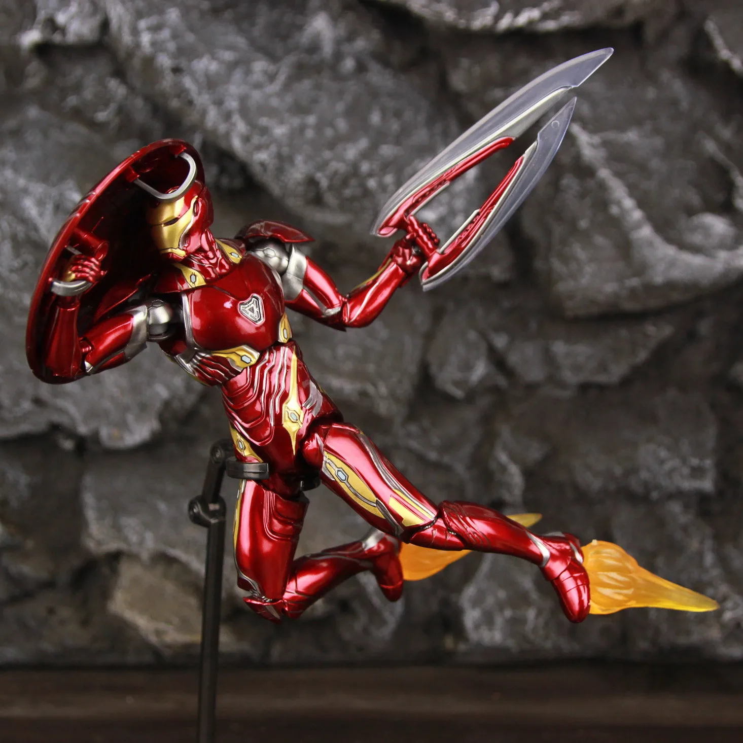 ZD Toys Deluxe Ironman Mark L 50 MK50 Nano Armor Weapons 7" Actionfigur LED-Lichtplattform Tony Stark Infinity War Modellpuppe – Detail 18