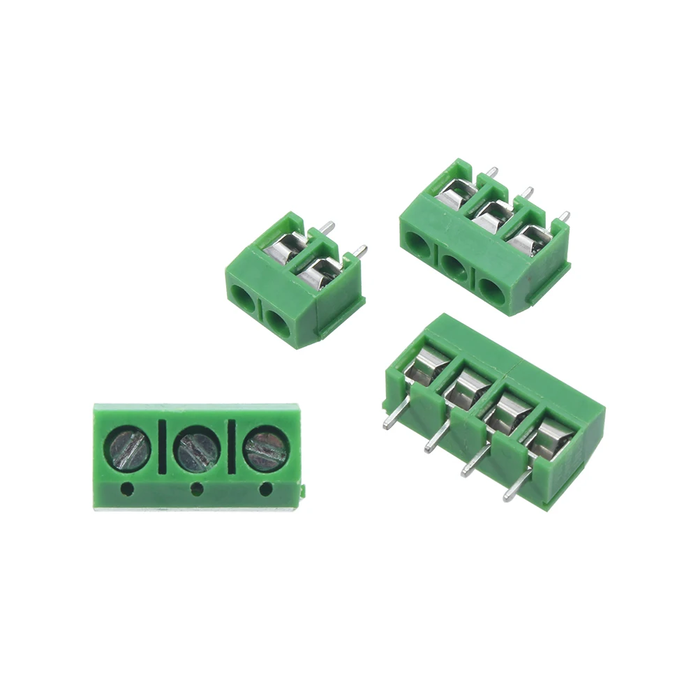 Conector de bloque de terminales PCB de 5mm de paso, 5/10 piezas/lote, KF301-5.0-2P, paso de KF301-3P, 5,0mm, Pin recto 2P 3P 4P