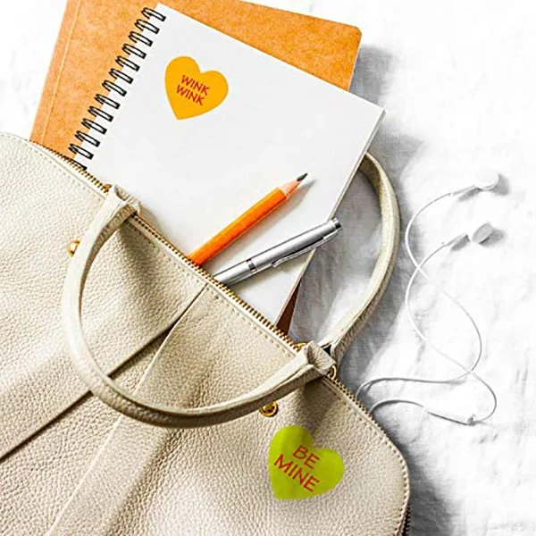 1inch Heart Shape Labels Valentine's Day Gift Box Packaging Sticker Candy Dragee Bags Wrapping Wedding