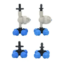 Garden sprinklers Hanging anti drip misting nozzle 4-way cross water mist sprinkler with 1/4