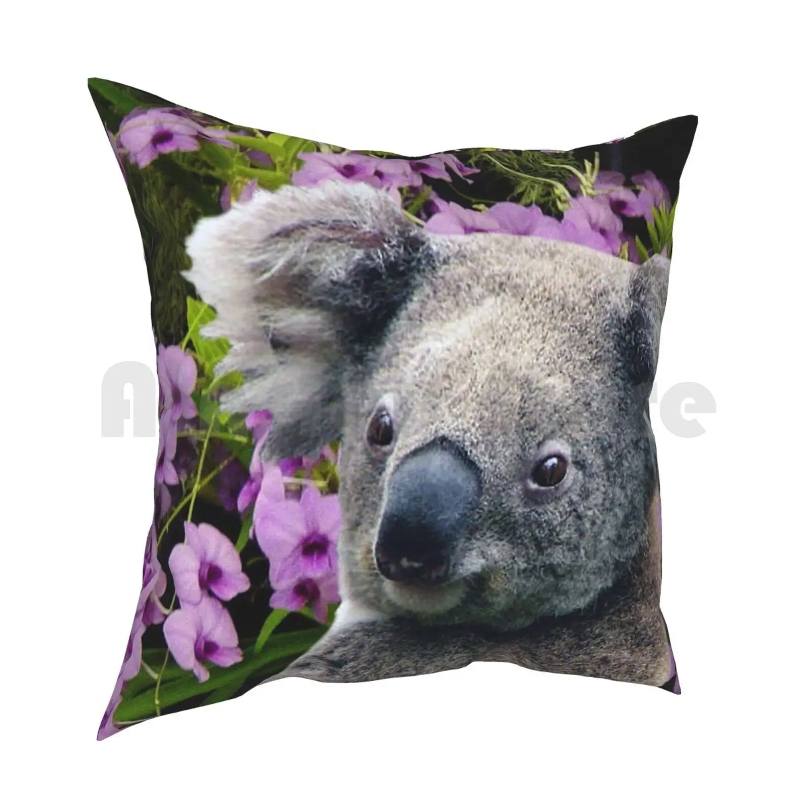 Koala And Orchids Pillow Case Printed Home Soft Throw Pillow Koala Koala Koala Australian Animals Wild Animals Cooktown