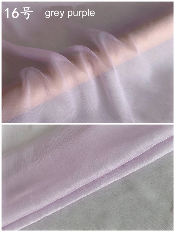 Schlichter, gefärbter Schal aus reiner Maulbeerseide, Textil-Crêpe-Stoffe aus gekreuzter Seide und Chiffon – Detail 22