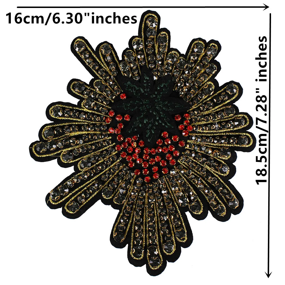 Handmade Rhinestone Beaded Crystal Patch for Clothing, Applique Embroidery, Strawberry, Peach, Banana, Kiwi Fruit, Scrapbooking