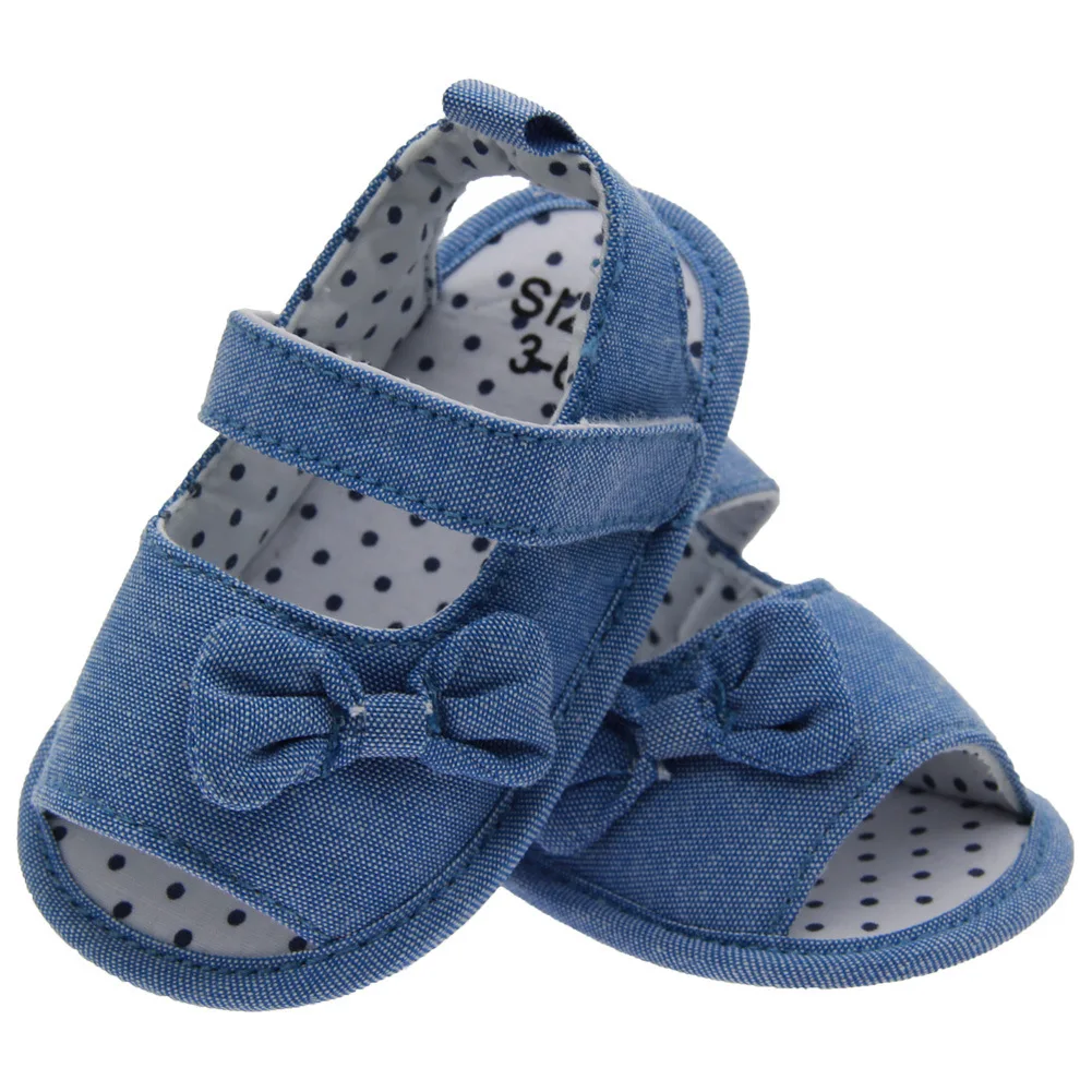 Newest Baby Girls Bow Princess shoes Summer spring Soft Anti-slip Crib Shoes 0-18M butterfly-knot children first walker