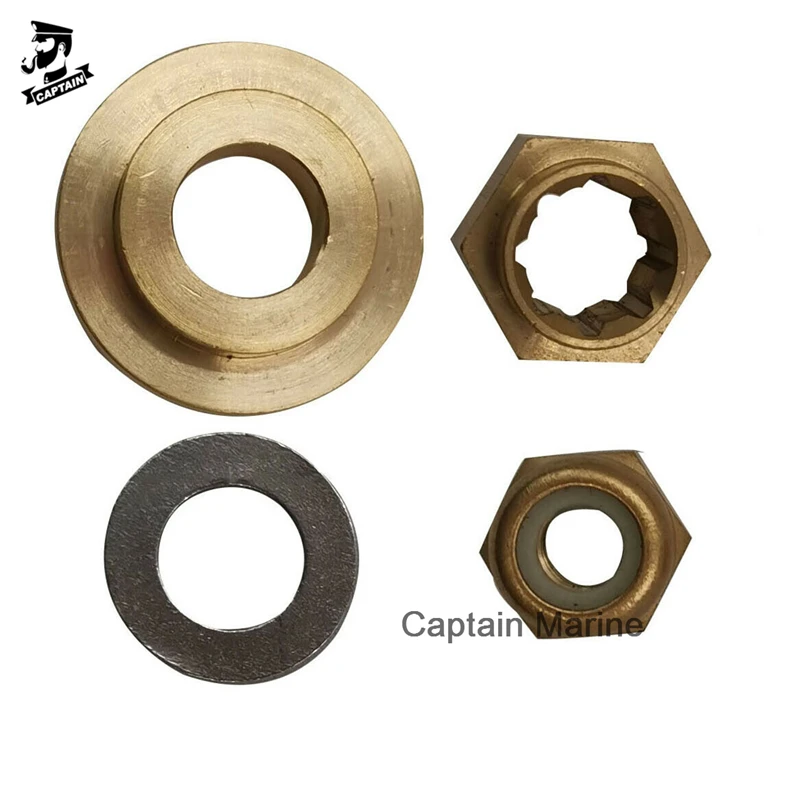 6-15HP Hardware Kit Thrust Washer/Spacer/Nut/Cotter Pin for Mercury Outboard Propeller 6HP 8HP 9HP 10HP 15HP