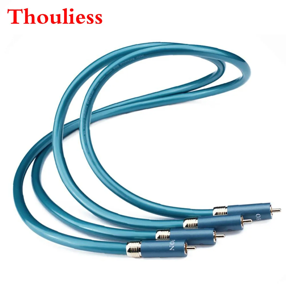 

Thouliess Pair HIFI 8N OCC Ortofon RCA Cable Hi-end CD Amplifier Interconnect 2RCA Male to Male Audio RCA Intercomnncet Cables