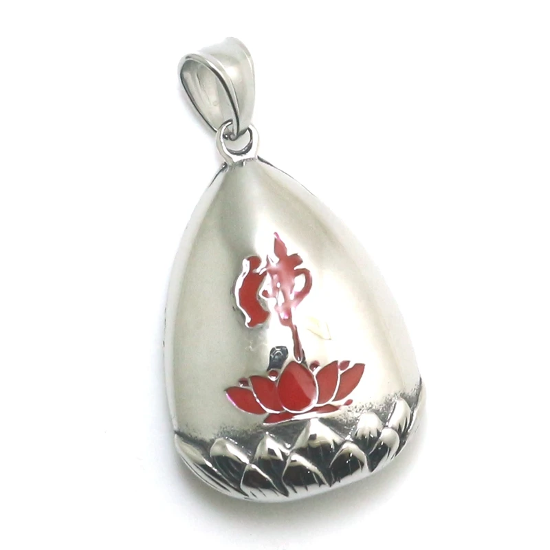 Unisex 316L Stainless Steel Lotus Buddha Newest Pendant