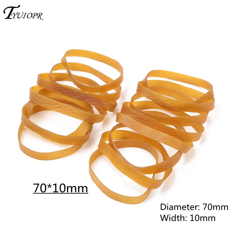 Banda elástica redonda de alta elasticidad de 70x10mm, cordón elástico para la escuela, paquete de fábrica, suministros, accesorios
