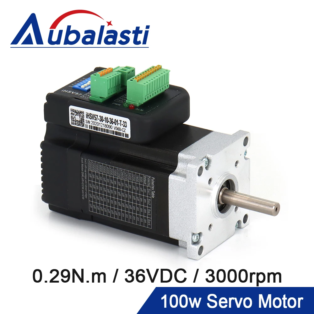 Aubalasti Jmc Nema23 100w 0.29n. m 3000rpm Integrado Servo Motor Driver 36vdc 6a Ihsv573010-36 para Cnc Máquina de Gravura