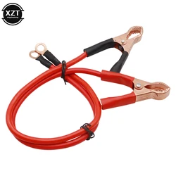 10AWG Car Battery Clip Cable Crocodile Car Van Battery Test Lead Clips Alligator Clips Electrical Jumper 45cm Wire Cable Clamp