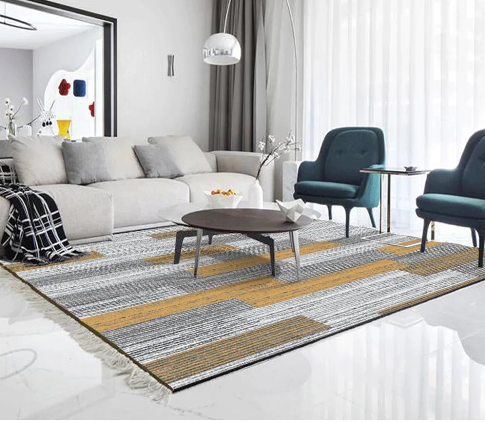 Modern minimalist geometric overlay pattern bedroom living room carpet floor wallpaper for bathroom waterproof