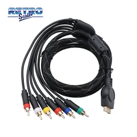 El cable componente RetroScaler de 1,8 m PS2/PS3 proporciona el vídeo y sonido más afilados para la consola de juegos Sony PlayStation 2/3
