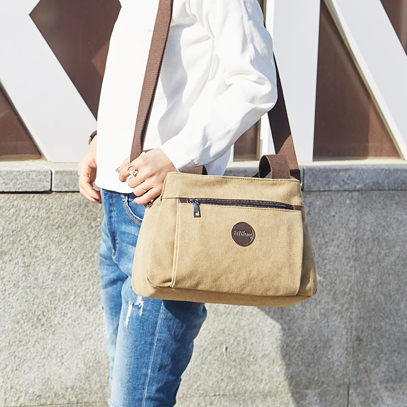Neue Multifunktions Umhängetasche für Frauen Schulter Messenger Taschen Weibliche Leinwand Handtaschen Mode Große Kapazität Hobos Pack – Detail 12