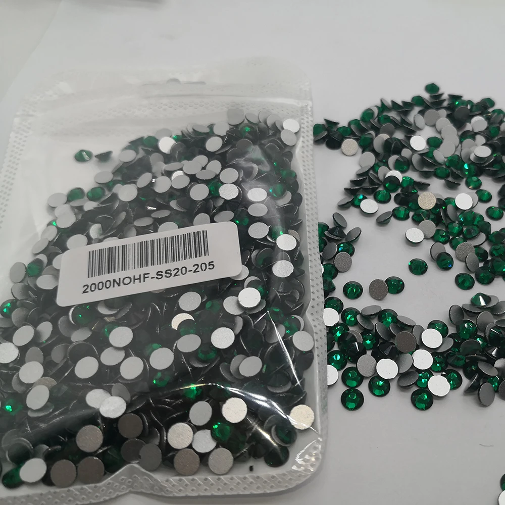 All Sizes 4A Emerald Green Nail Art Rhinestones Flatback Non HotFix Rhinestone Crystal Strass For Garment Nails Decoration