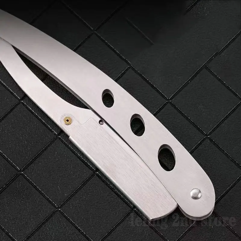 20pcs Professional Manual Shaver Straight Edge Stainless Steel Sharp Barber Razor Folding Shaving Beard Cutter