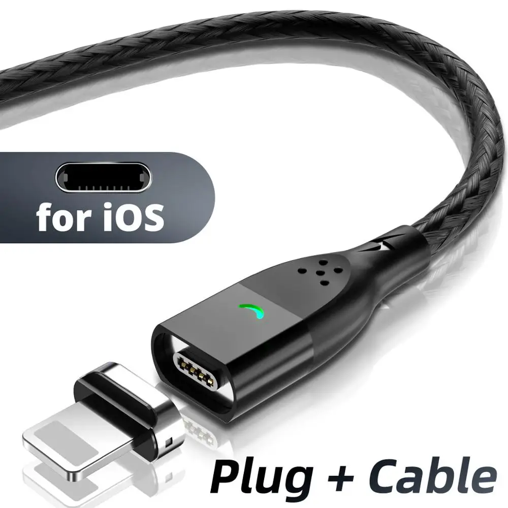 FONKEN Magnetisches Micro-USB-Typ-C-Kabel, schnelles Aufladen, Datenkabel, Magnet-Ladegerät, USB-Typ-C-Kabel für Huawei Xiaomi 13 Pro