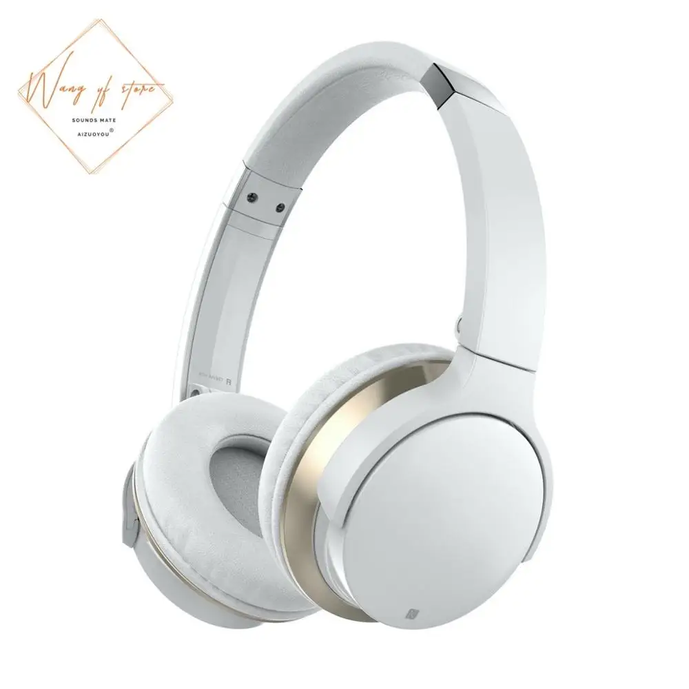 Плотные амбушюры белого цвета из пены с эффектом памяти для наушников Audio-Technica ATH-AR3BT, отличное качество, недешевая версия