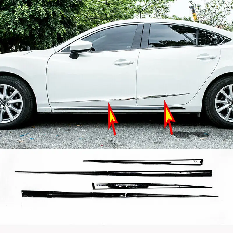 Fits For Mazda 6 Atenza 2014-2017 Stainless Steel Door Side Body Moldings Cover trim Moulding Styling Accessories 4PCS