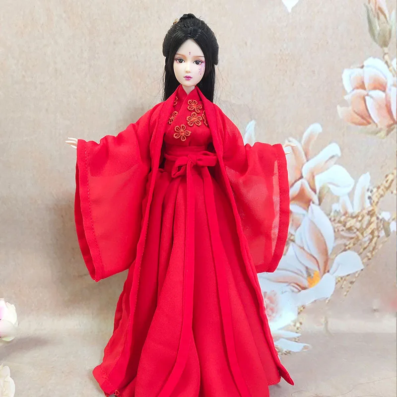 1/6 Figure Doll OB27 30cm Barbi Blyth 1/4 1/3 BJD Clothes Ancient Costume Hanfu Dress Outfit For BJD/SD Girl or Boy Doll B0268