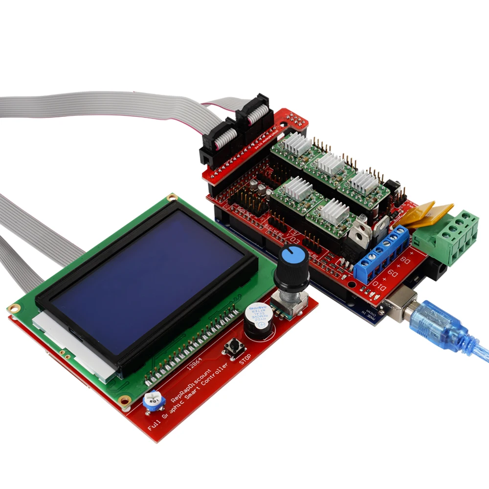 MEGA 3D Printer Parts 12864 LCD 2004 LCD Control Panel module Screen RAMPS1.6  Display  Controller mega2560 Board DIY KIT A4988