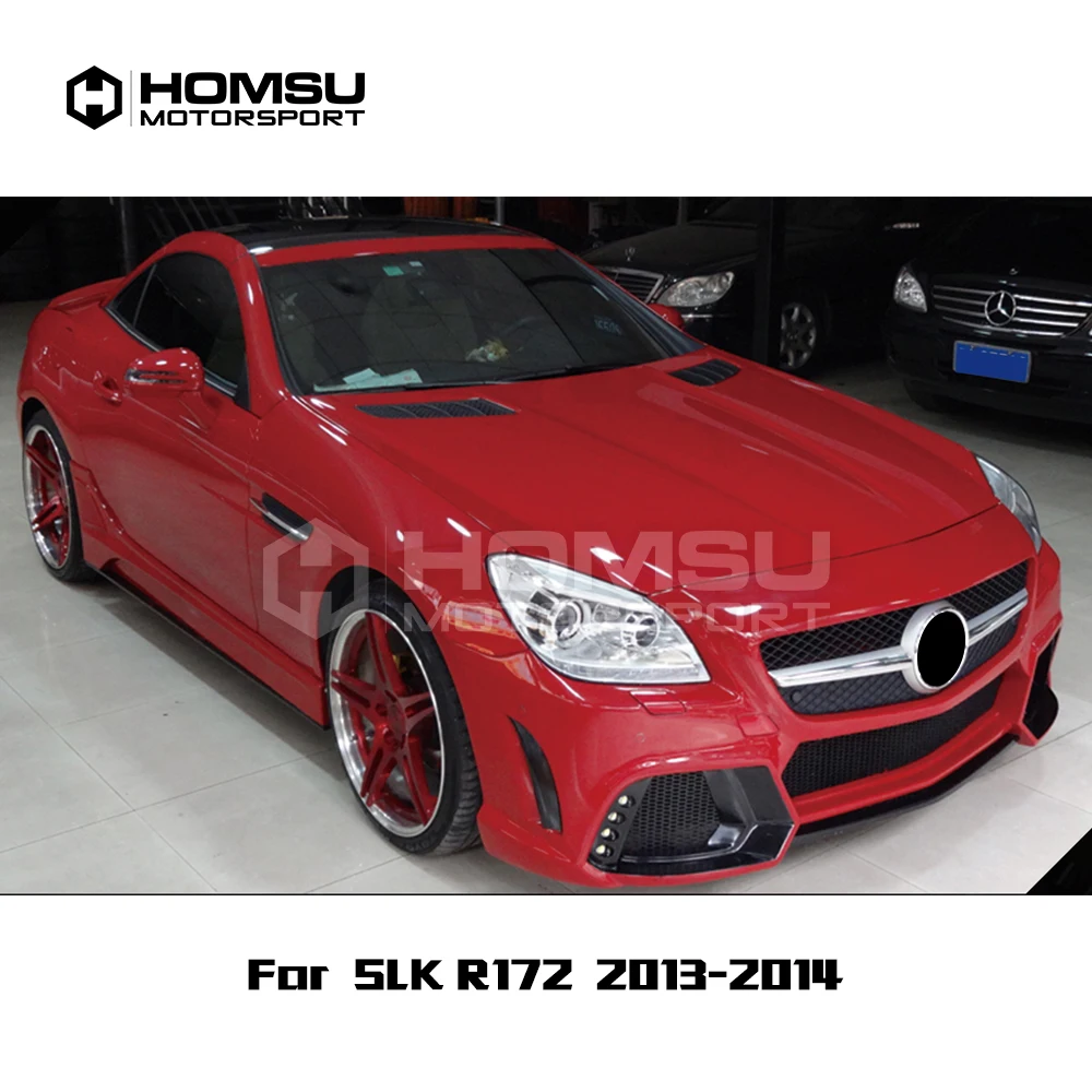 FRP Material Wide Body Kits Front Rear lip Spoiler for benz SLK R172 to MR Style 2013-2014 car bumper protector