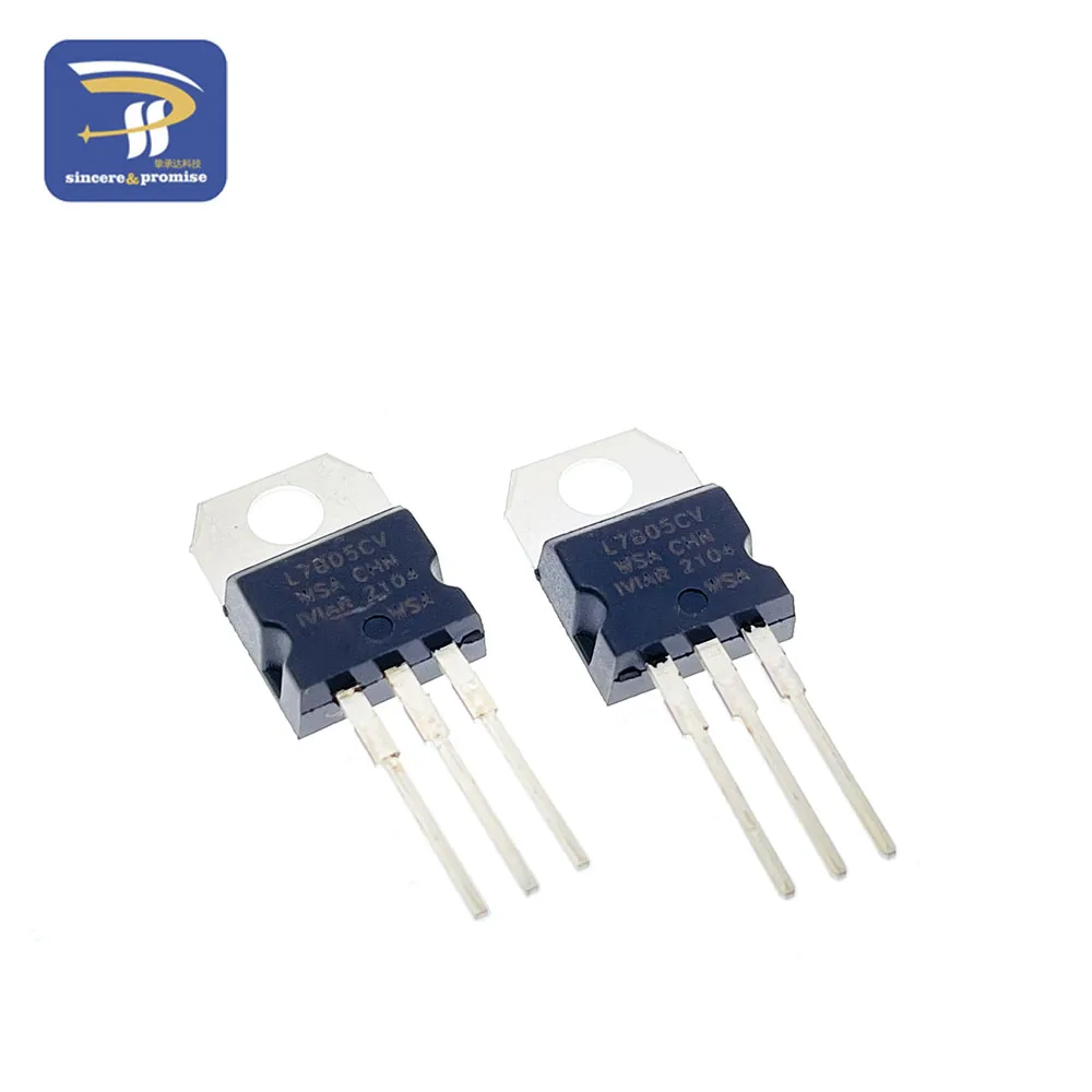 10pcs L7805CV LM7805 L7805 7805 전압 조정기 IC 5 V TO-220 중국산