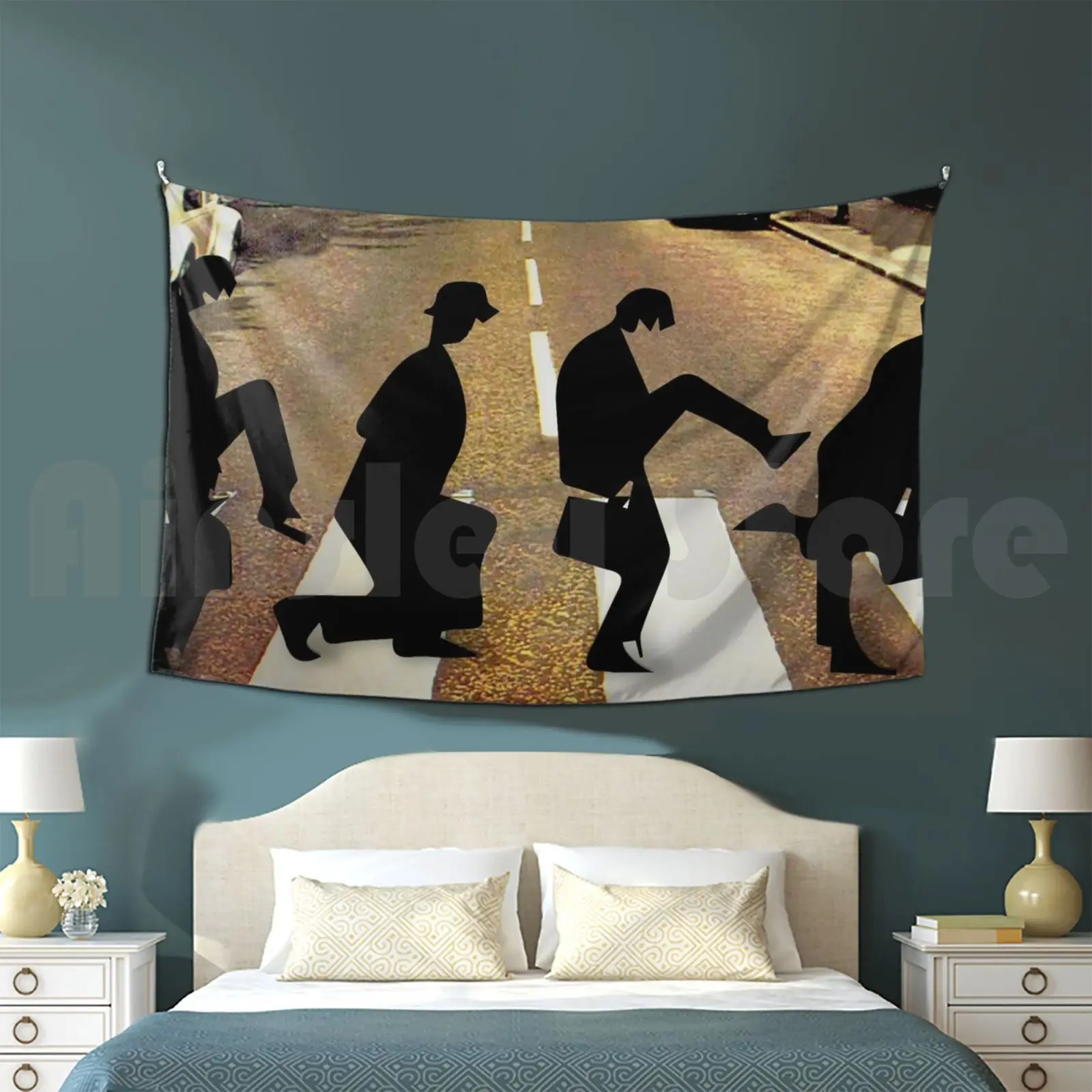 Monty Python's Flying Circus-Ministry Of Silly Walks Tapestry Living Room Bedroom Holy Grail John Cleese Eric Idle