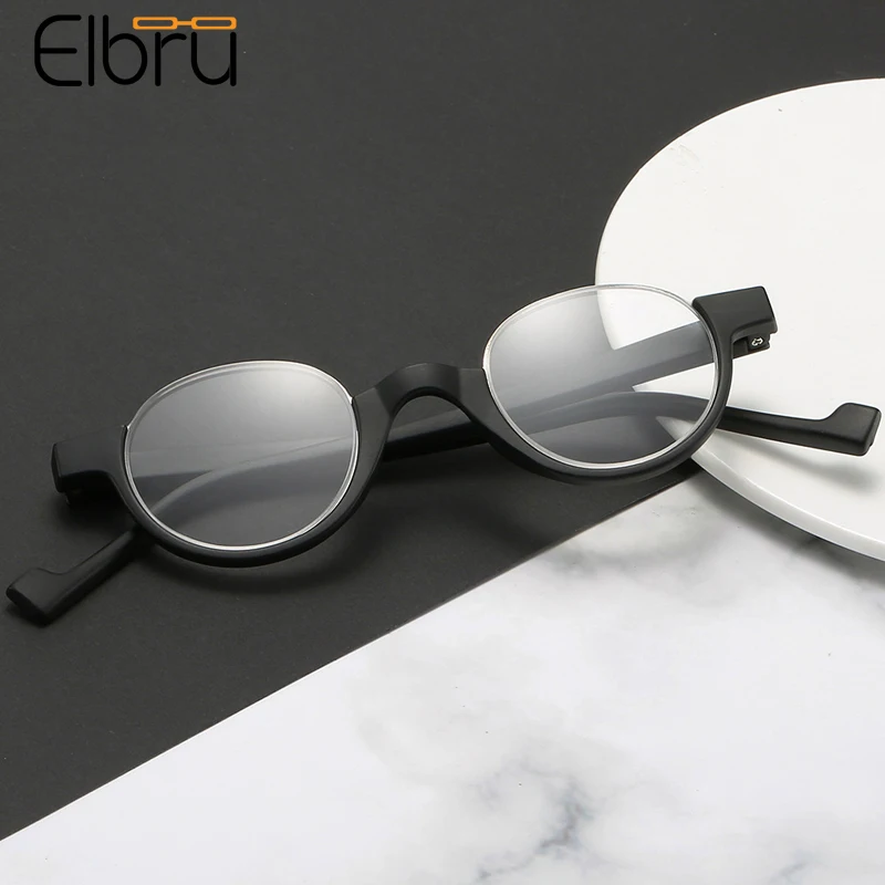 

Elbru Small Round Reading Glasses Women Men High Definition Fashion Presbyopia Optical Eyeglasses Spectacles Diopters+1.0 +4.0