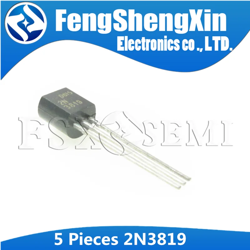 5pcs 2N3819 TO-92 N-channel J-FET Transistors