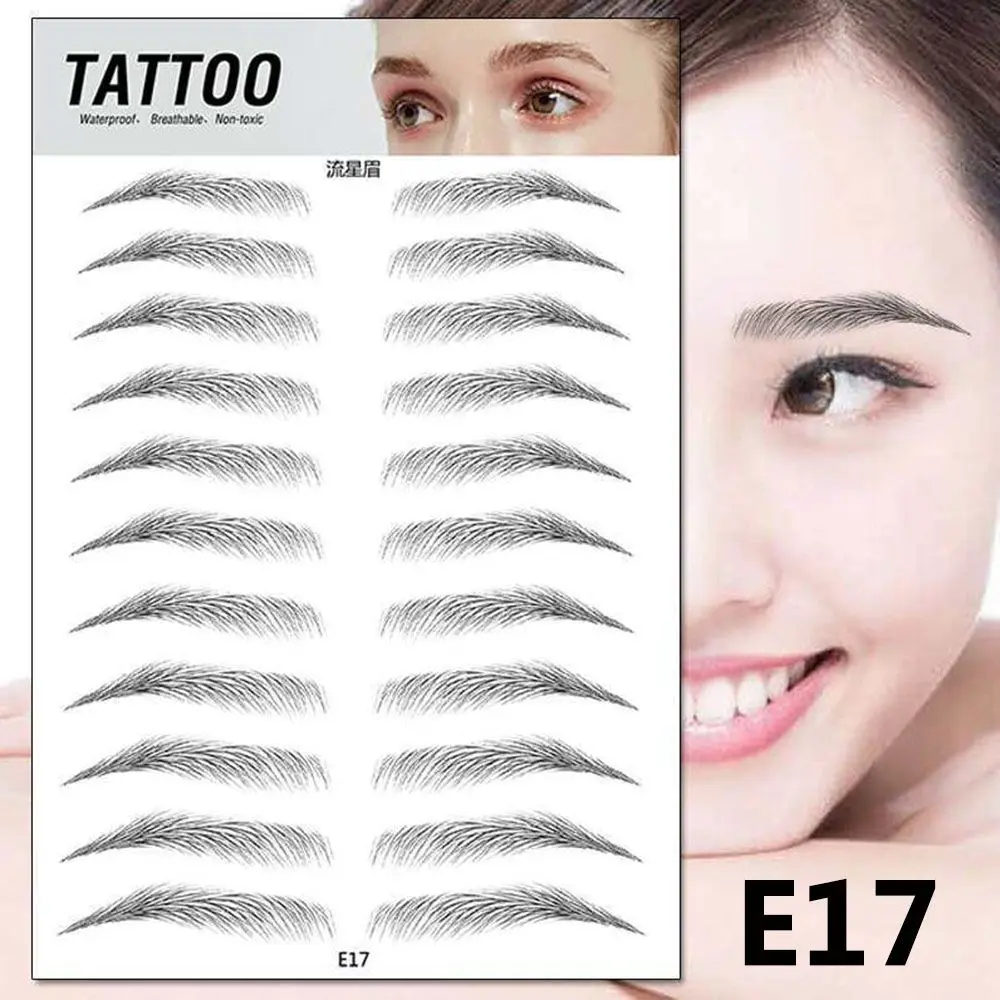 Makeup Waterproof Lasting 4D Hair-like Eyebrow False Eyebrows Authentic Eyebrow Tattoo Sticker