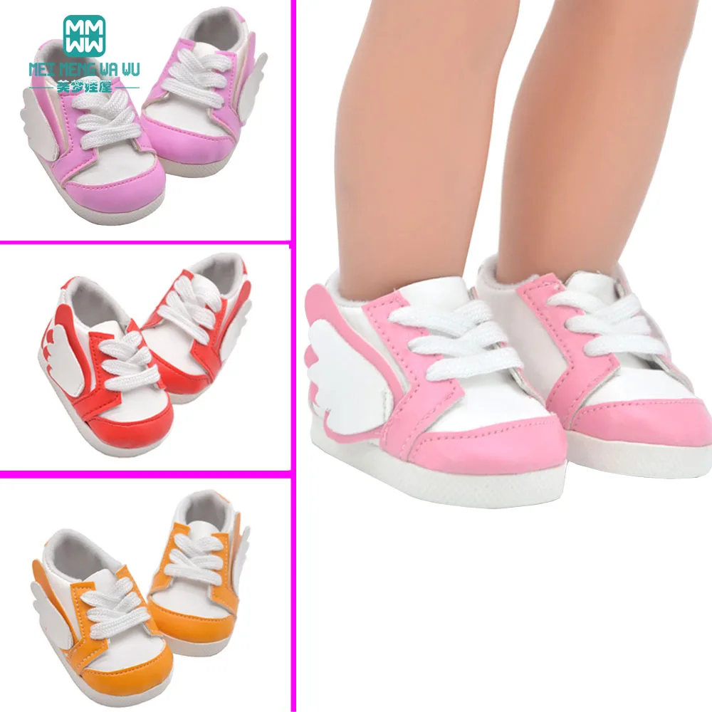 Baby shoes for doll fit 43 cm Toys New born doll accessories and American doll casual shoes sneakers shoes Fur boots