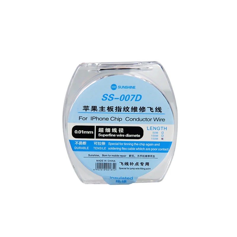 SONNENSCHEIN SS-0,07 E Fly Linie Jump Draht 0,007 MM 0,009 MM 0,01 MM 0,02 MM Für Handy CPU Fingerprint Touch Reparatur Fliegen Linie – Detail 1