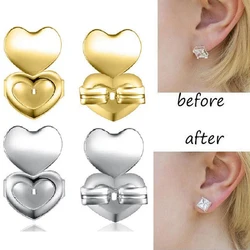 Boucles d'Oreilles Siamese Connected Coussins Stud Back Lifters, Lobe Ster, Réglable, M2083