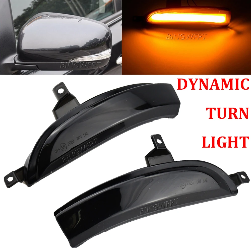 2X For Renault Koleos HY 2011-2017 1st Gen. Facelift Model Dynamic Blinker LED Turn Signal Light Side Mirror Sequential Lamp