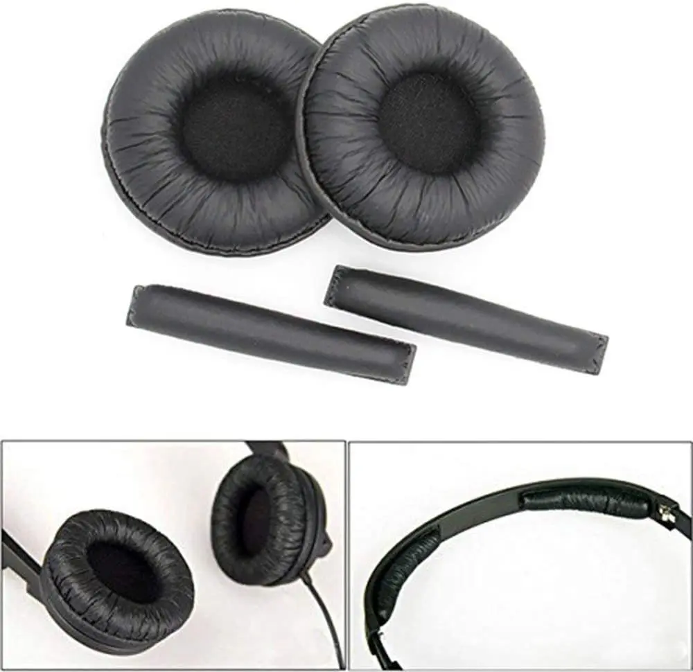 Almohadillas de cuero suave para auriculares, cojín y diadema para Sennheiser PX200 PX80 PC36 PX100 PMX100 PMX200 PXC300 PXC250