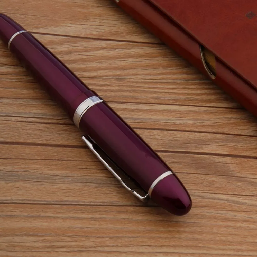 luxury High quality jinhao 159 Fountain Pen purple silver spinning elegante signature pen Stationery Office School Supplies new