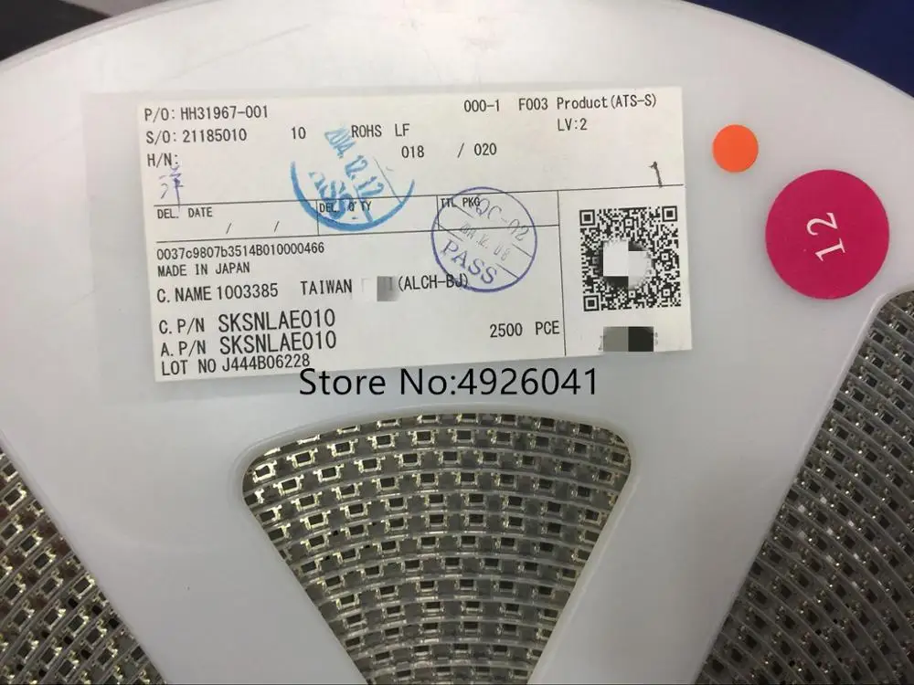 10 pz SKSNLAE010 originale nuovo 100% giappone importazione SMD 2pin interruttore tattile piastra sunken tasto del telefono tastiera move